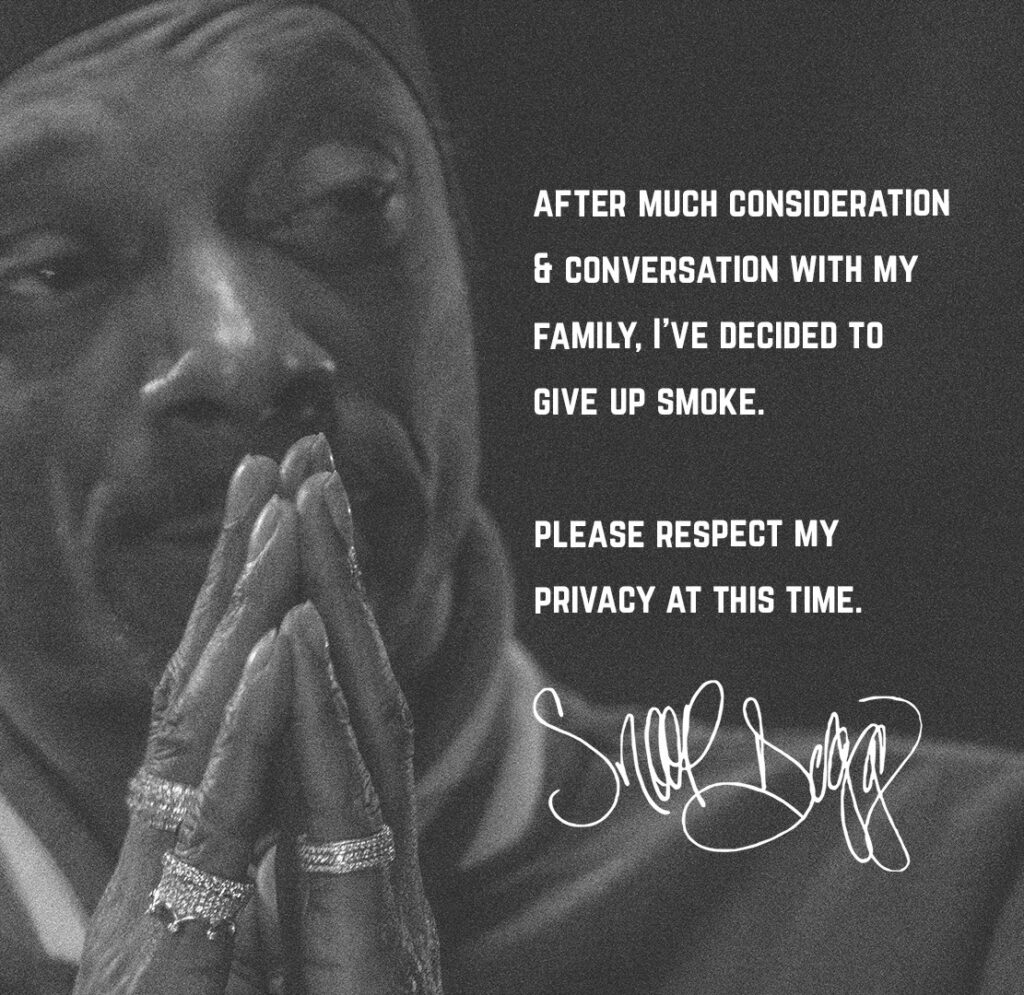 SNOOP DOGG戒菸真相曝!網笑:我們不會再尊重你的隱私