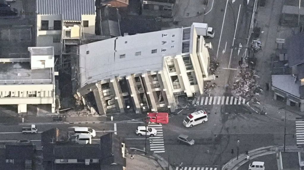 日本石川縣發生規模7.6地震 多起嚴重災情至少8死